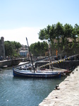 SX27698 Historic catalan sailboats Collioure harbour.jpg